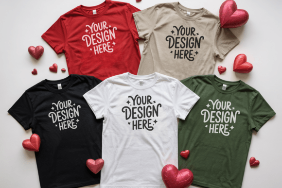 BC3001 Valentine Group T-shirt Mockup 13: A Versatile Design Tool for Creative Projects