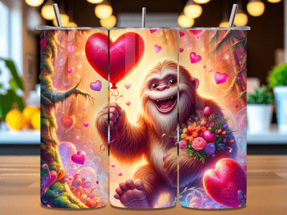 Bigfoot Heart Balloon Bouquet Tumbler: A Unique Way to Express Love and Creativity