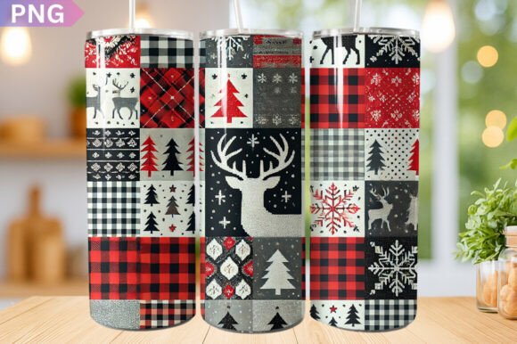 Buffalo Plaid Deer Glitter Tumbler Wrap: A Trendy and Versatile Design for Modern Creators