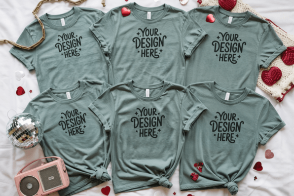 C1717 Valentine Group T-shirt Mockup 25: A Versatile Tool for Creative Expression