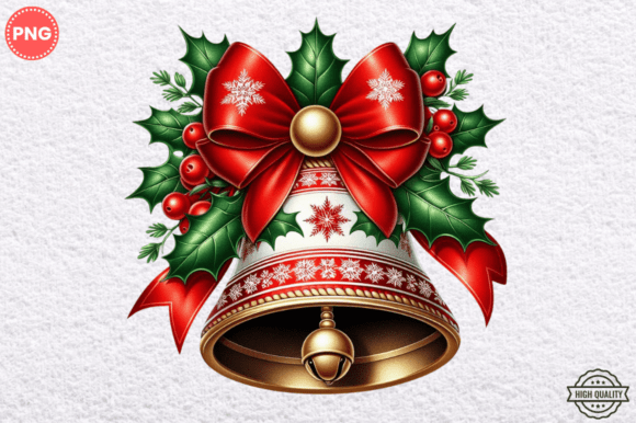 Christmas Bells Clipart Png Watercolor