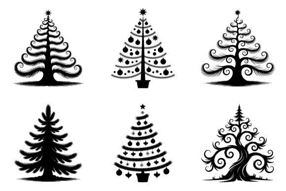 Christmas Tree Silhouette Vector Bundle: A Creative Resource for Designers and Enthusiasts