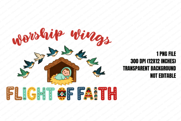 Discover the Joy of Faithful Nativity Birds PNG