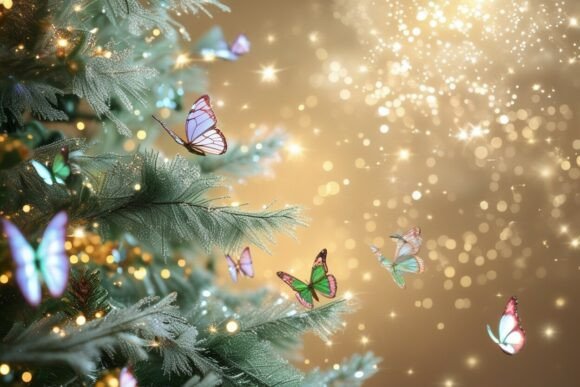 Dreamy Christmas Tree Sparkle Background: A Digital Trend for Modern Creatives