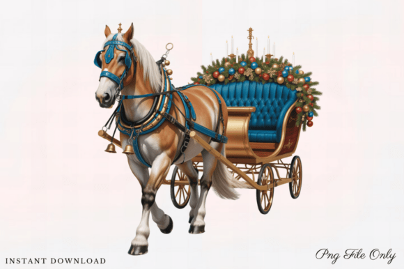 Elegant Blue and Gold Christmas Clipart: A Timeless Addition to Your Creative Projects
