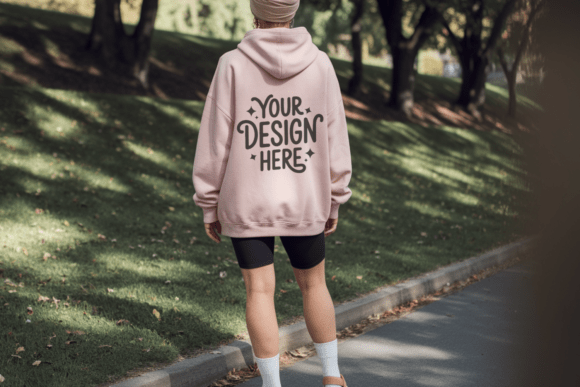 Gildan 18500B Kids Hoodie Back Mockup 22