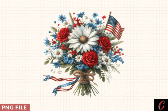 Independence Day Flower Bouquet Clipart: A Versatile Design Asset for Creative Projects