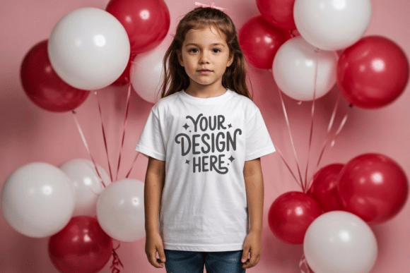Kid's Valentine's Day Shirt Mockup: Elevate Your Design Presentations