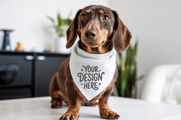 Pet Bandana Collar Mockup 19