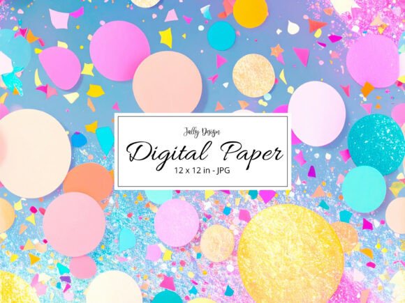 Precious Colorful Confetti Digital Paper: A Versatile Tool for Creative Projects
