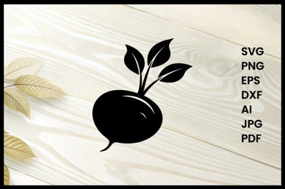 Radish Silhouette Illustration: A Versatile Design for Modern Creatives