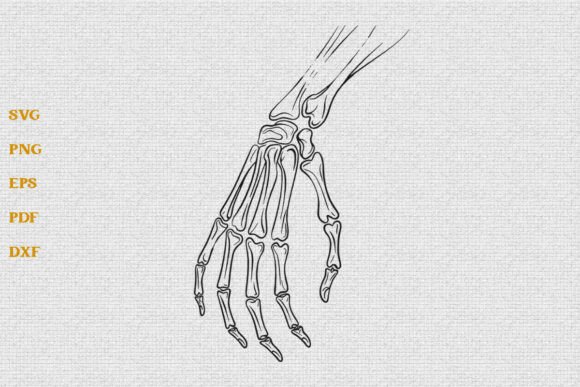 Skeleton Hands SVG Hand Drawing Cut File: A Creative Resource for Digital Designers