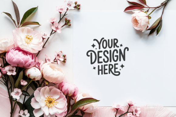 Valentine Background Flat Lay Mockup 29