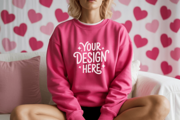 Valentine Gildan 18000 Heliconia Mockup: A Versatile Tool for Creative Expression