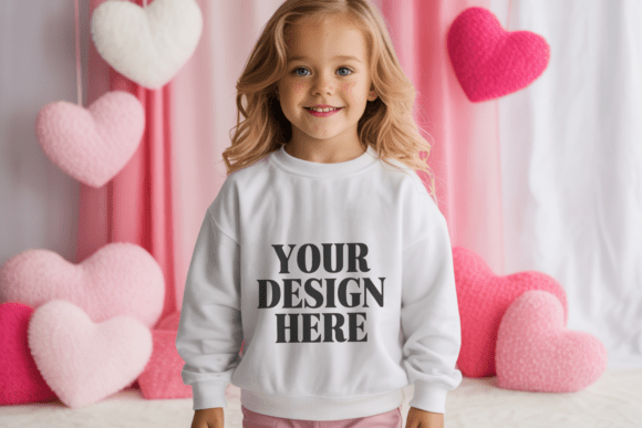 Valentine Gildan 18000B Kids Mockup 46