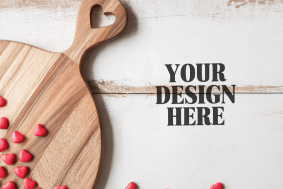 Valentine's Day Flat Lay Heart Mockup 10