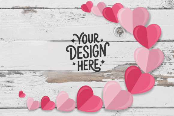 Valentine's Day Flat Lay Heart Mockup 11: A Versatile Tool for Creative Presentations