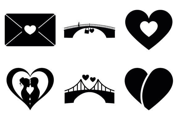 Valentine's Day Silhouette Vector Bundle