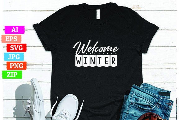 Welcome Winter: A Versatile T-Shirt Design for Print on Demand Businesses