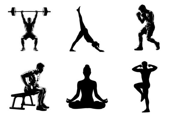 Work out Exercise Silhouette SVG Bundle: A Versatile Resource for Designers and Developers